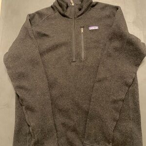 Men's Black Half-Zip Sweater